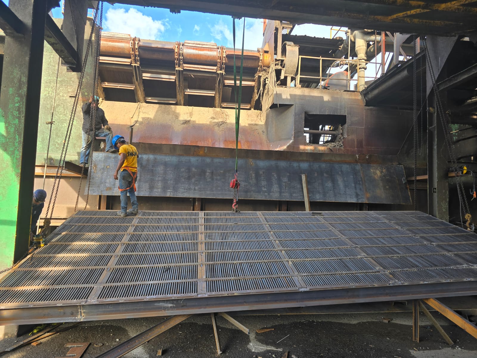 Fabricación de Sistema de lavado en seco en la mesa de caña