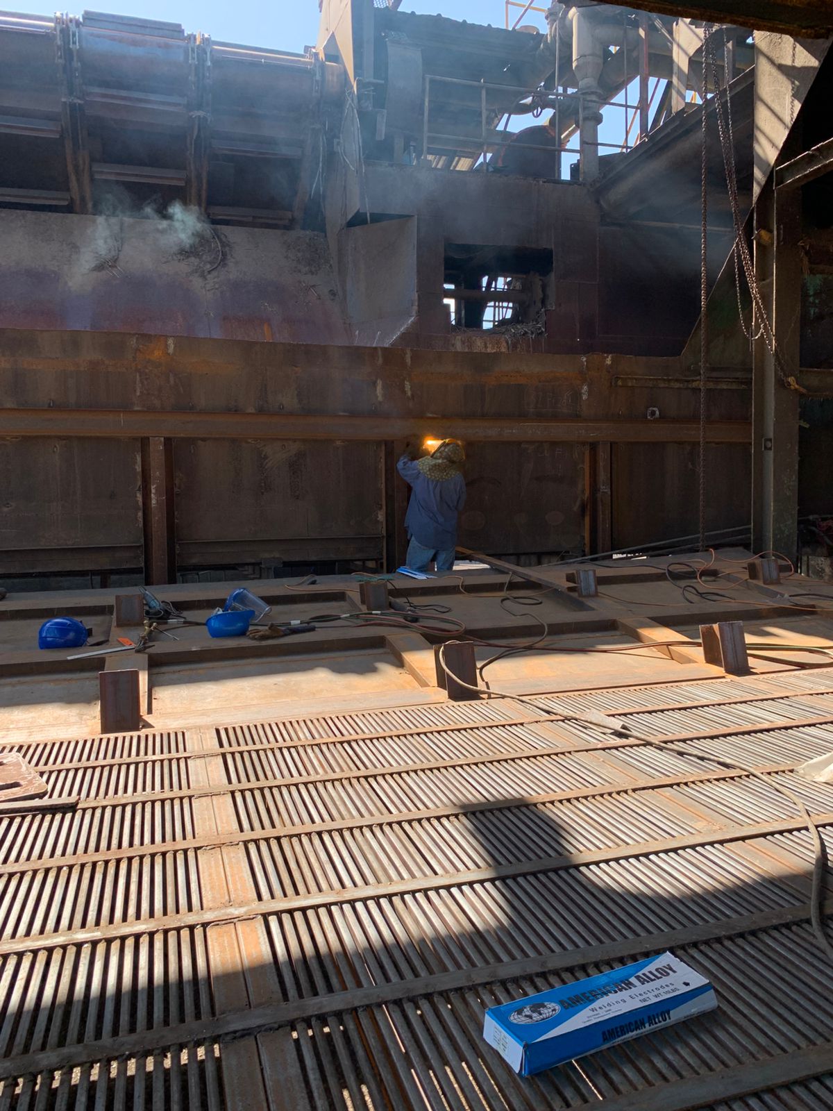 Fabricación de Sistema de lavado en seco en la mesa de caña